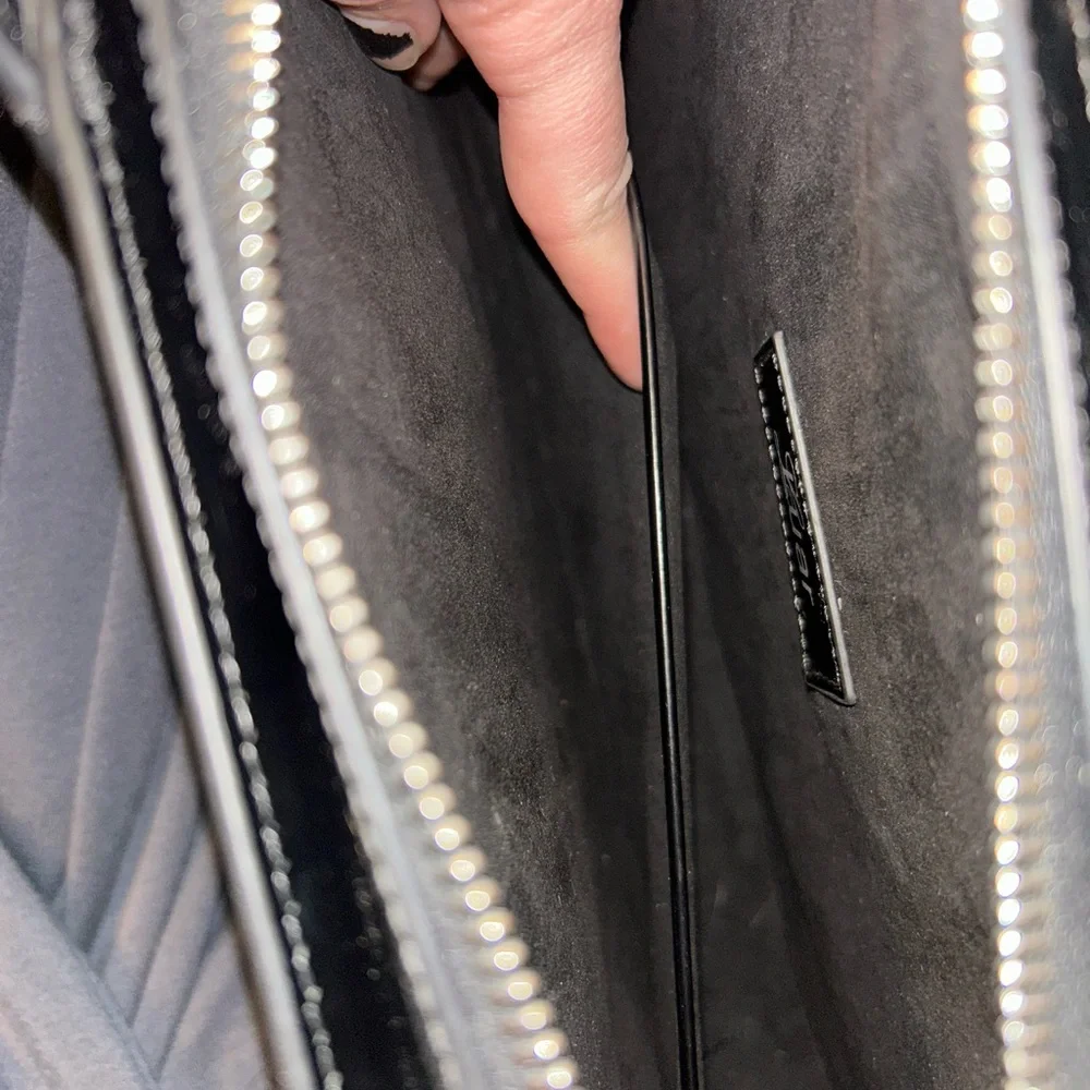 Luar Black Leather Shoulder Bag with Crossbody Rings - Picture 7 of 7